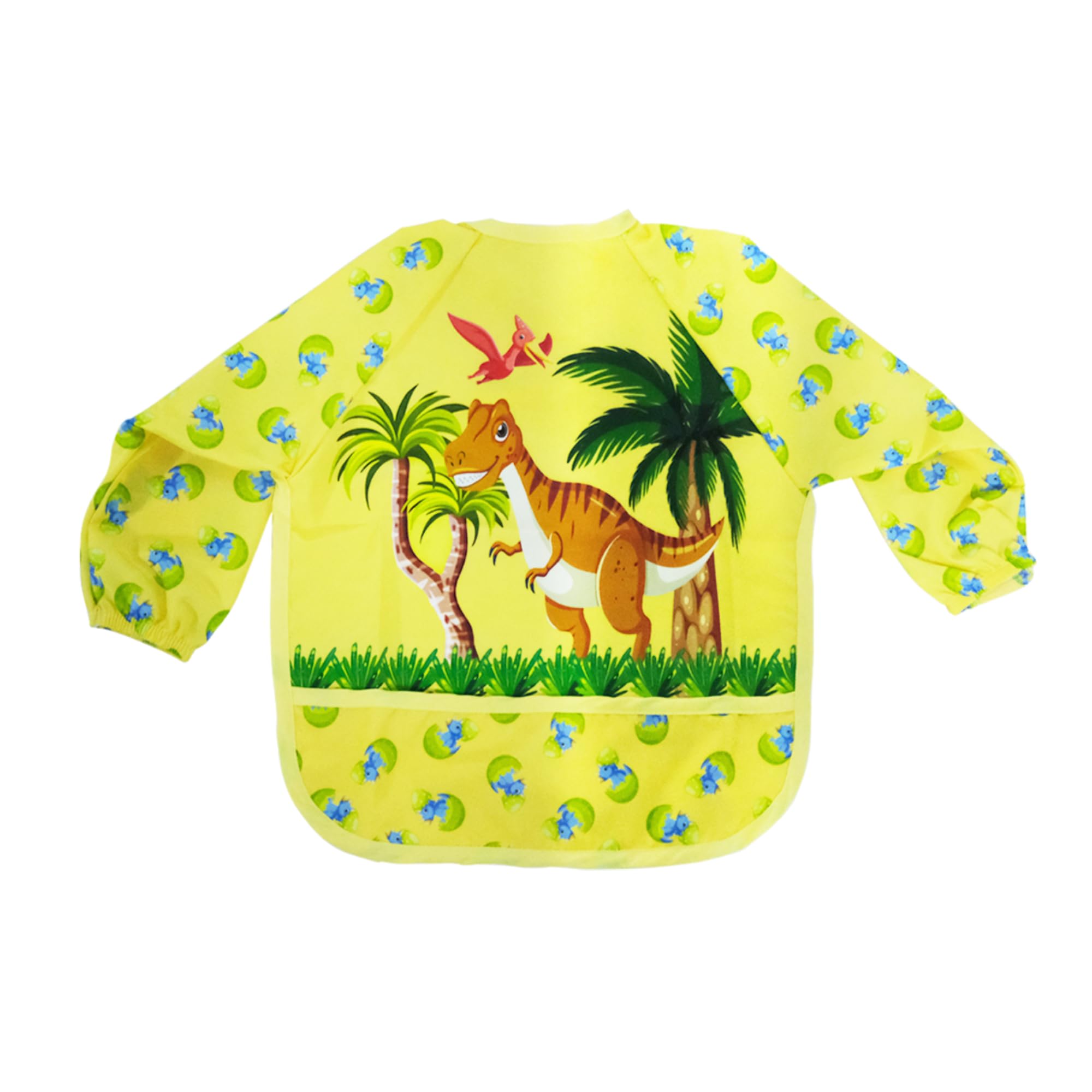 Baby Bibs for Feeding - Waterproof, Soft, Adjustable - Easy to Clean, Lightweight, Comfortable for Infants and Babies (1, dinosaur)