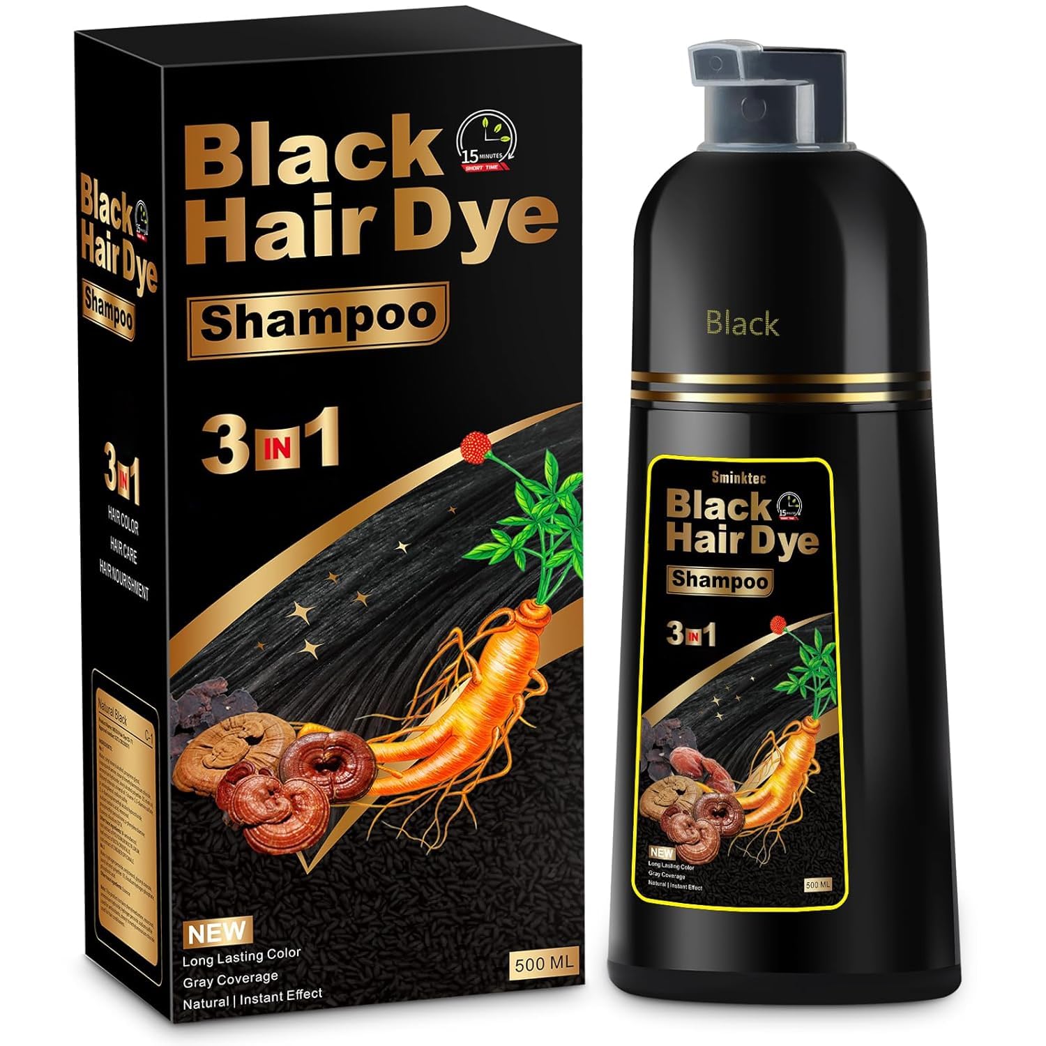 Amazon.com : Hair Dye Shampoo 3 in 1 for Gray Hair, Herbal