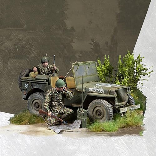 Miniatura 1 de 1/35 Ancient Crew incluye 2 hombres (sin coche) figura de resina modelo kit sin montar sin pintar