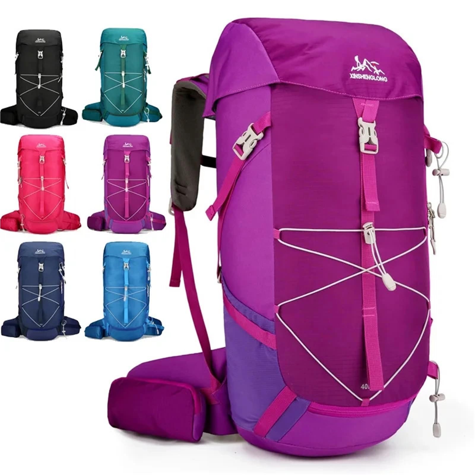 Mochila Trekking Mochila de camping 40 l, bolsa viaje for hombres y mujeres, senderismo, trekking, escalada, montañismo, bolso hombro, impermeable, for exteriores