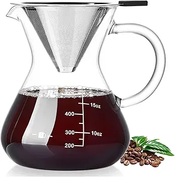Cafetera de vertido, 500 ml, cafetera manual de goteo