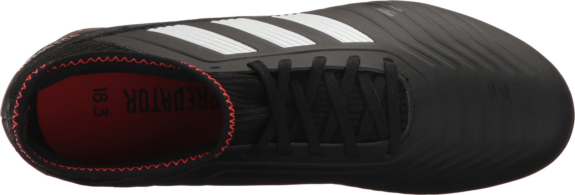 adidas ACE 18.3 FG J Soccer Shoe, core Black/White/Solar red, 13.5 M US Big Kid (Unisex-Child)