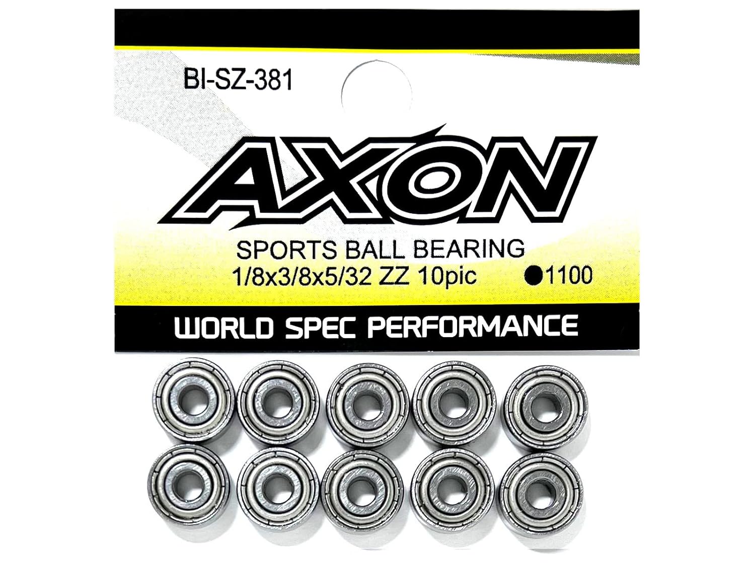 SPORT Ball Bearings, 1/8 x 3/8 x 5/32 ZZZ, Pack of 10