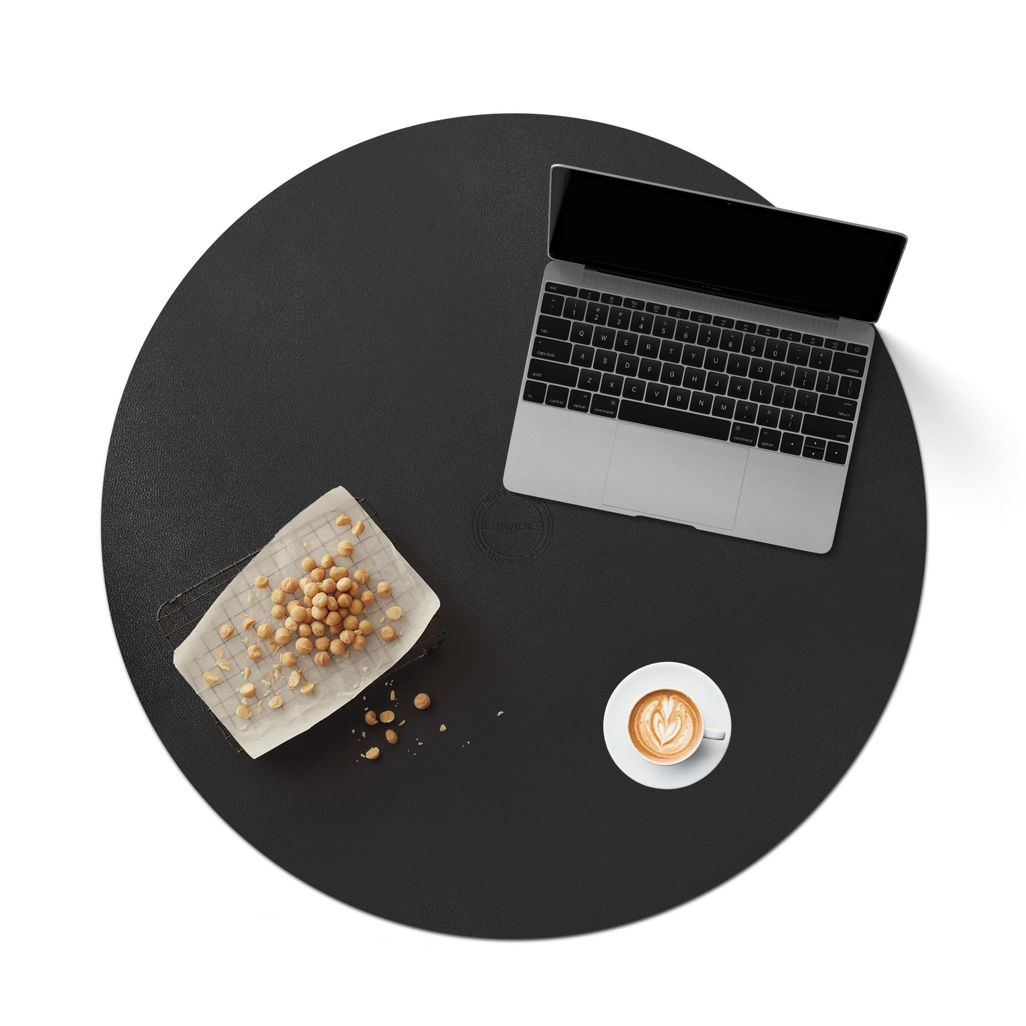 Tapis de table en cuir de liège premium CENNBIE noir, revêtement de style