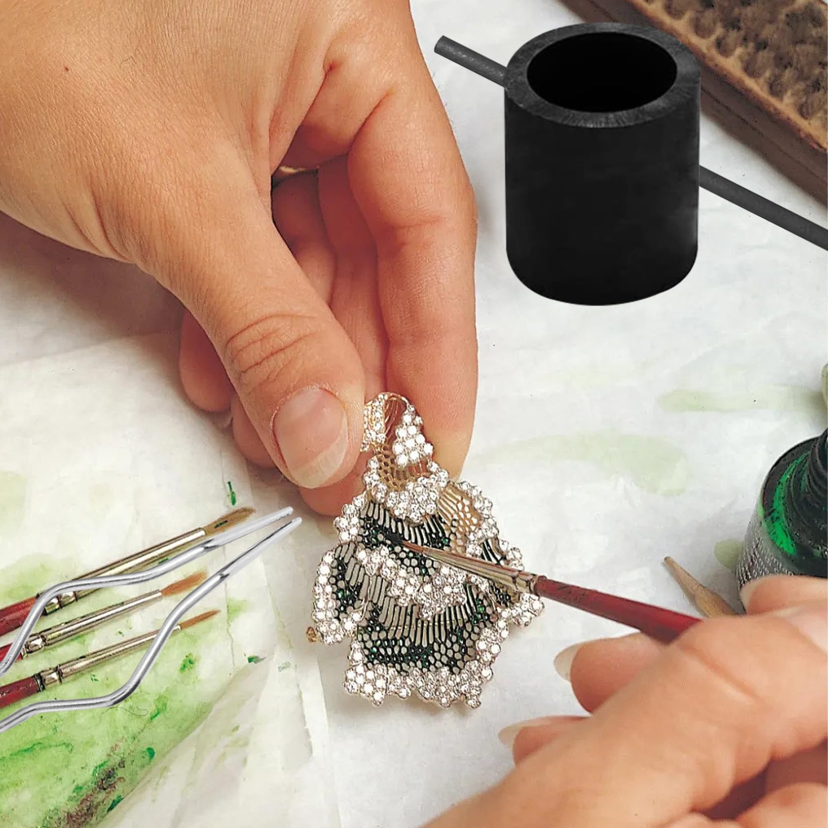 Kit crogiolo di grafite, strumenti di fusione resistenti al calore per fondere oro, argento e rame