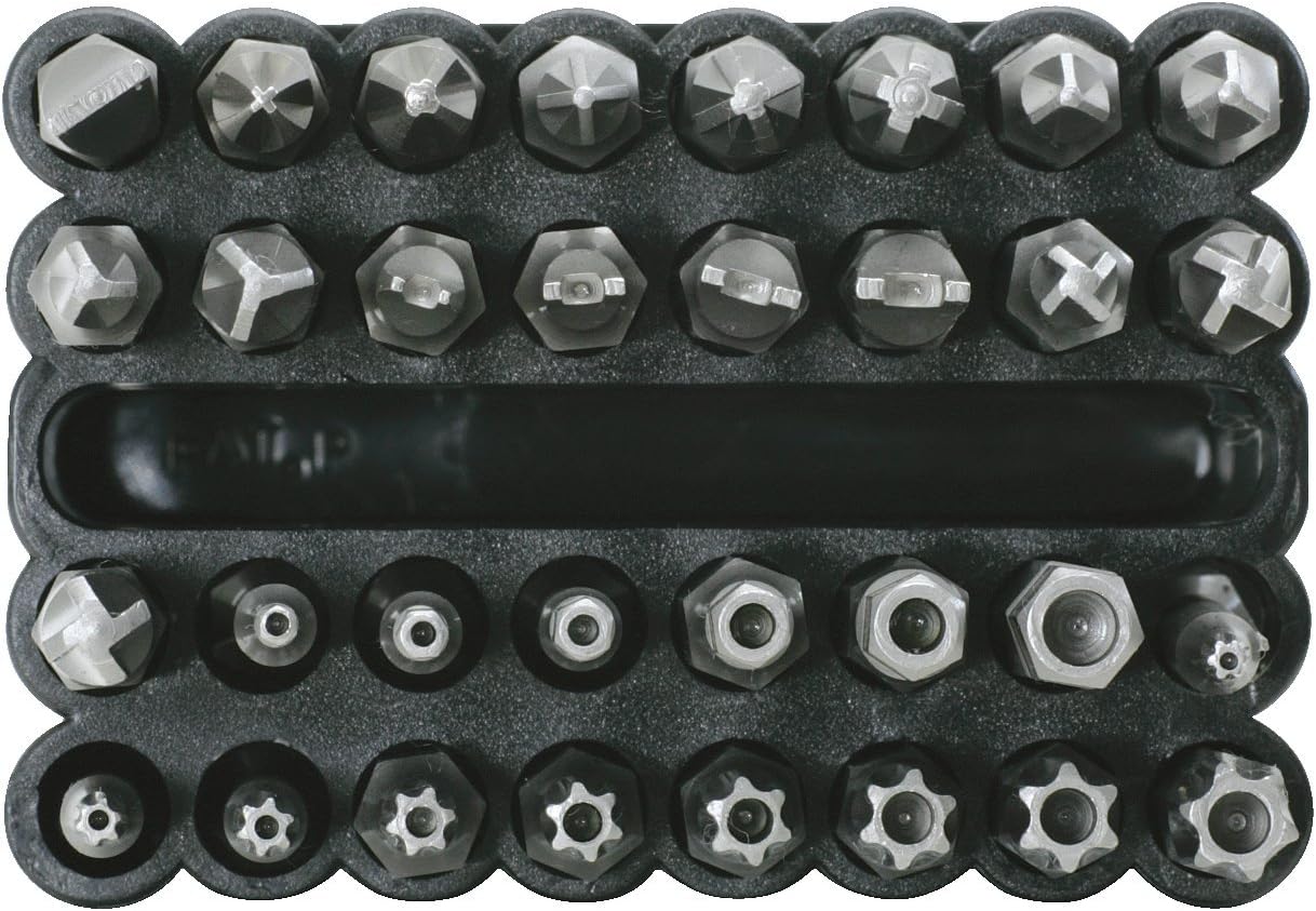 1/4" CLASSIC security bit set,75mm,32 pcs