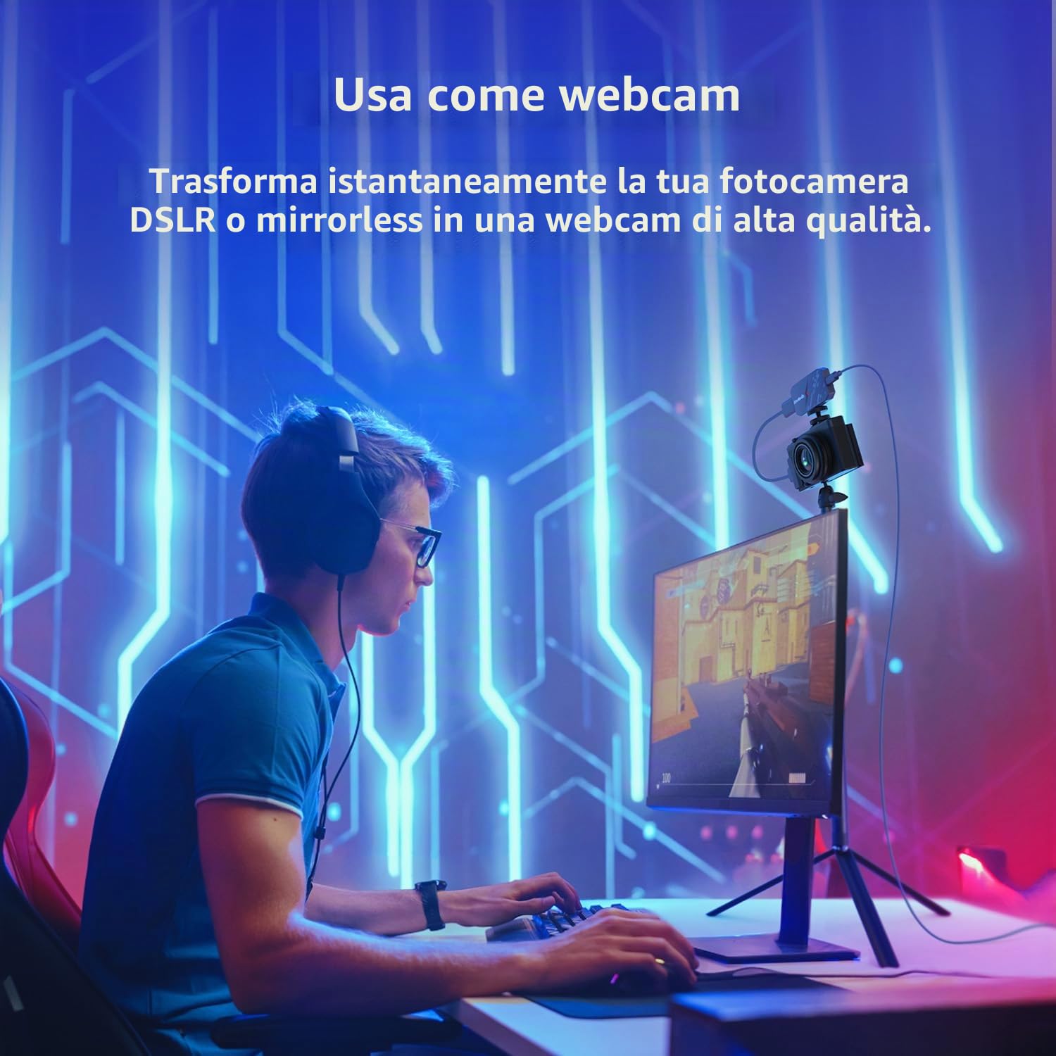 AVerMedia Scheda di acquisizione HDMI 4K60 per DSLR, videocamere, GoPro, bassa latenza per streaming live e videoconferenze con OBS, Zoom, Twitch, compatibile con Windows, Mac, iPad e PC - CamStream