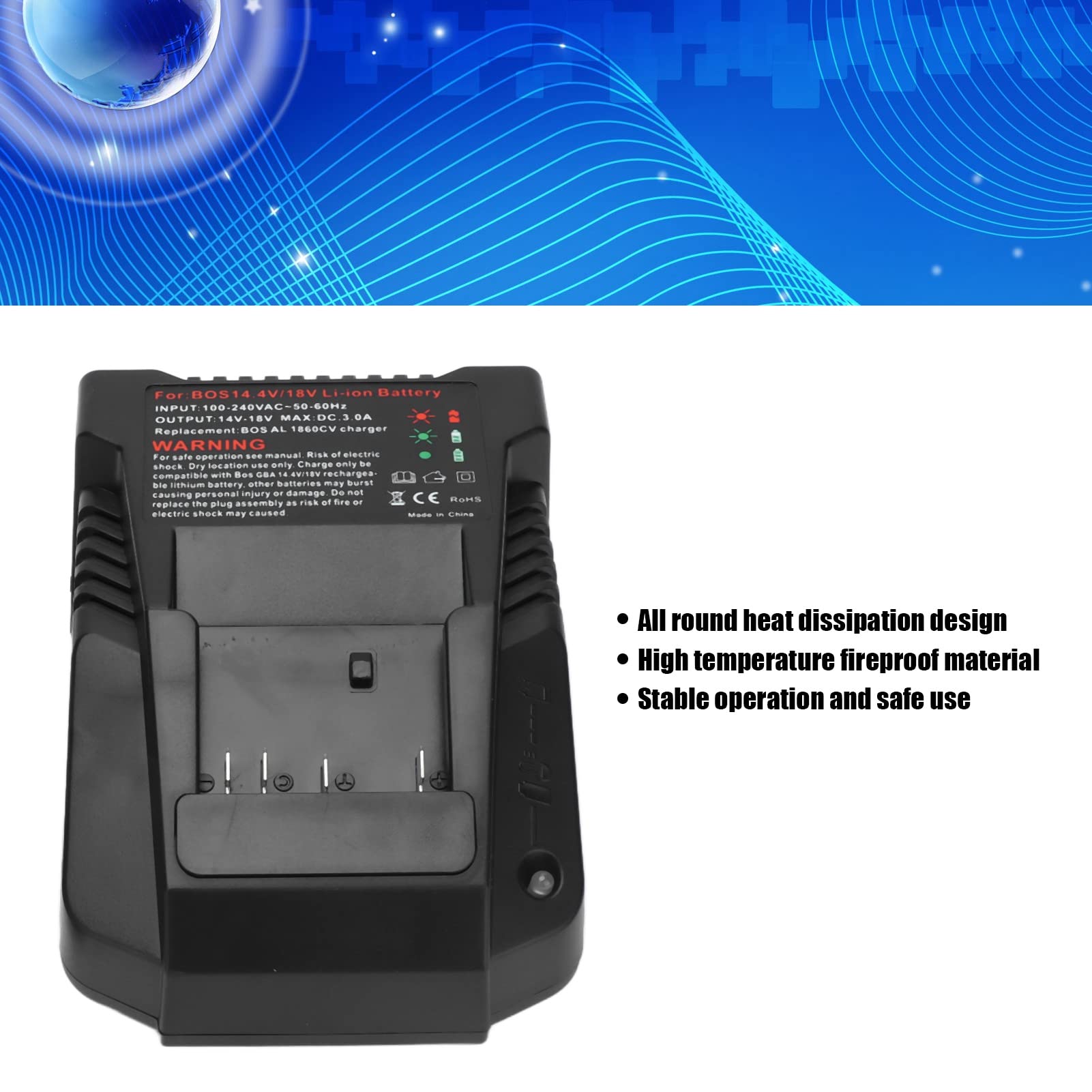 AC 100-240 V ładowarka do akumulatora litowego, 14 V-18 V Smart Battery Maininer do Bosch BC660 BC1880 zapasowe narzędzia elektryczne do szybkiego ładowania