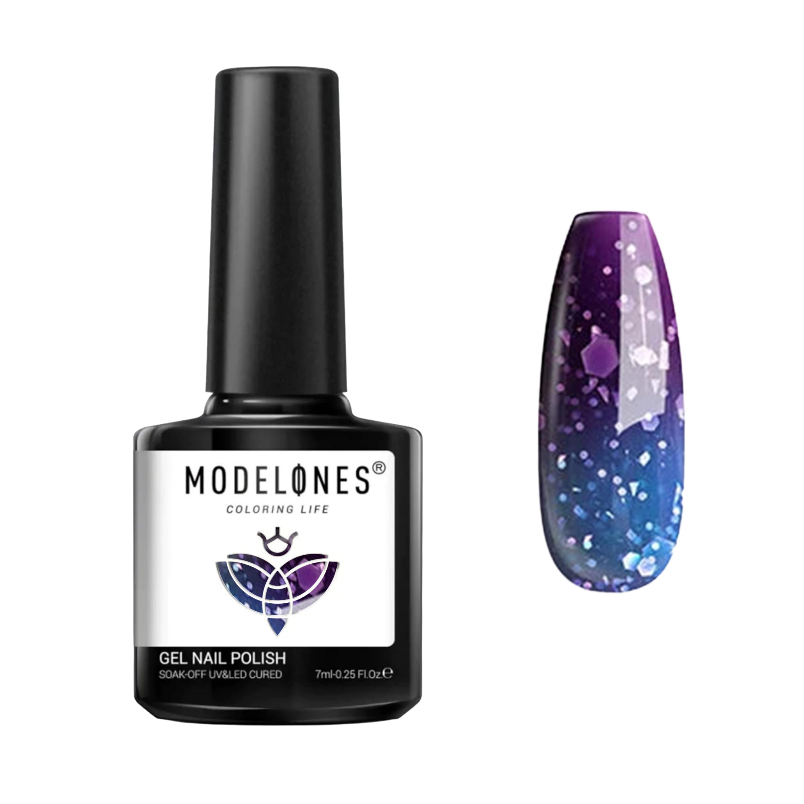 modelones Color Changing Gel Nail Polish Color from BELLE GAGA® 7ml Winter Mood Temperature Change Nail GelPolish Soak Off Nail Art Gel DIY Salon Manicure Gift (AB12001010107A-0658)-image-45