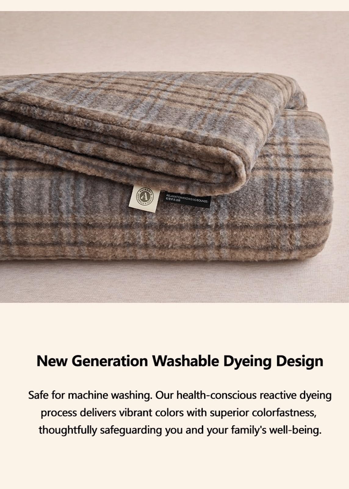 Winter Bettlaken ohne Gummizug 180x230 230x250 kuscheliges Mikrofleece-Plüsch Flanell Betttuch Cashmere Touch Weiche Laken for Winter und Frühling(Grid F,230x250cm+48x74cm x2)