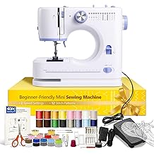 Portable Tabletop Beginner Mini Sewing Machine for Home Use, Compact &amp; Easy-to-Use Sewing Machine for Quick Repairs, DIY Crafts &amp; Alterations, Giftable Sewing Machine for Beginners, Kids &amp; Adults