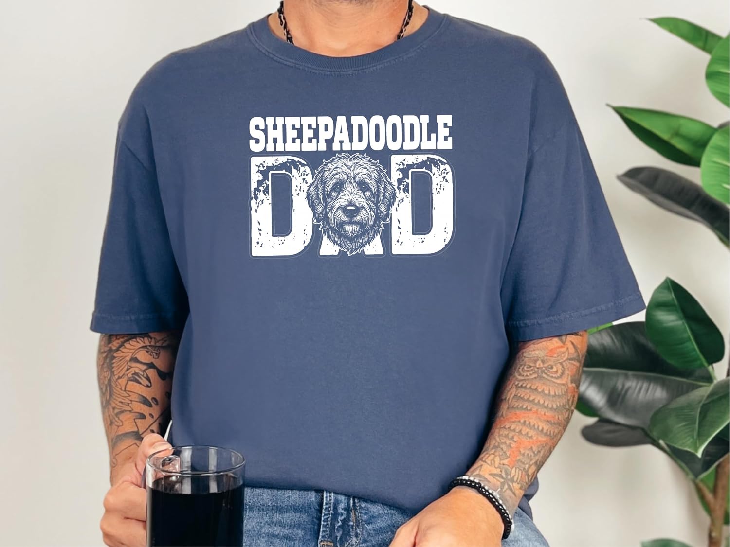 Sheepadoodle Dad Shirt | Dog Dad T-Shirt T-Shirt