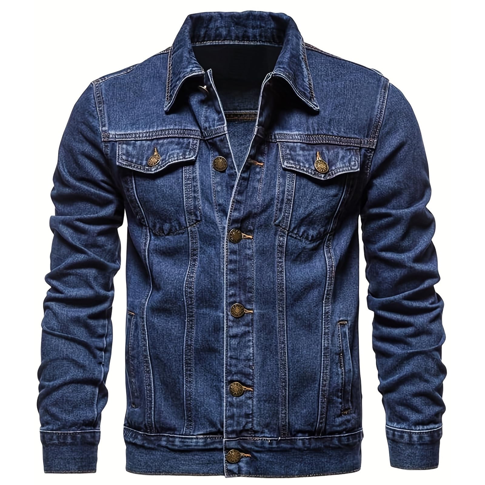 Men's Denim Jacket Jean Vest Jacket for Versatile Wear