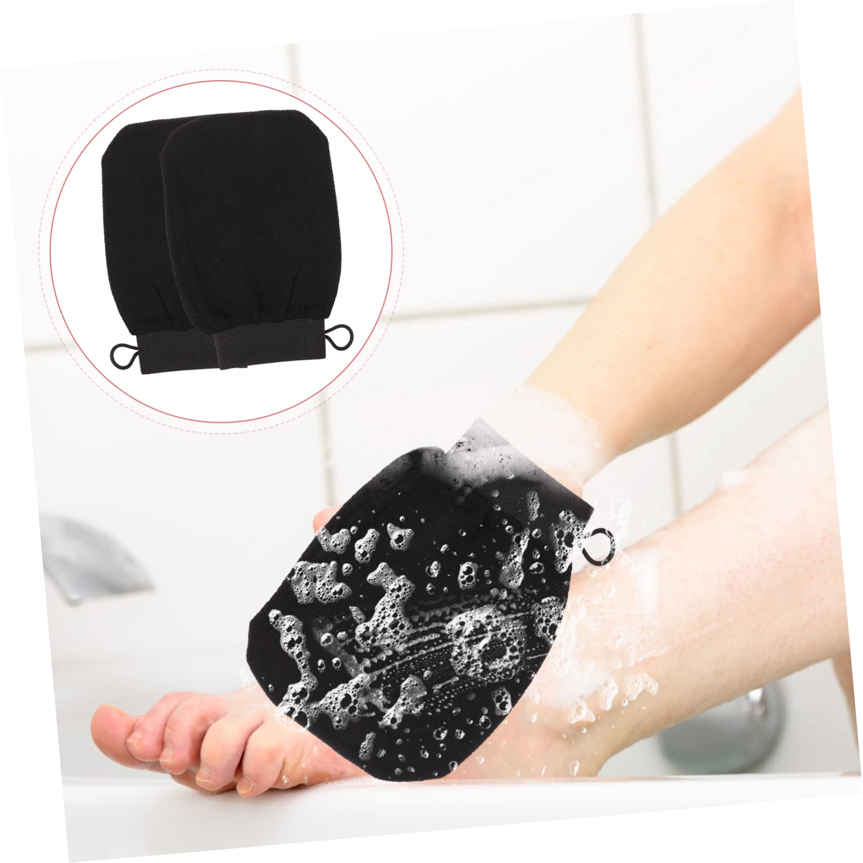 Mobestech 10pezzi Guanto Esfoliante Per Guanti Da Bagno Antiscivolo Massaggio e Scrub Per Liscia e Morbida Rimuove Cellule Morte e Cutina Design Ergonomico Per Uso Quotidiano