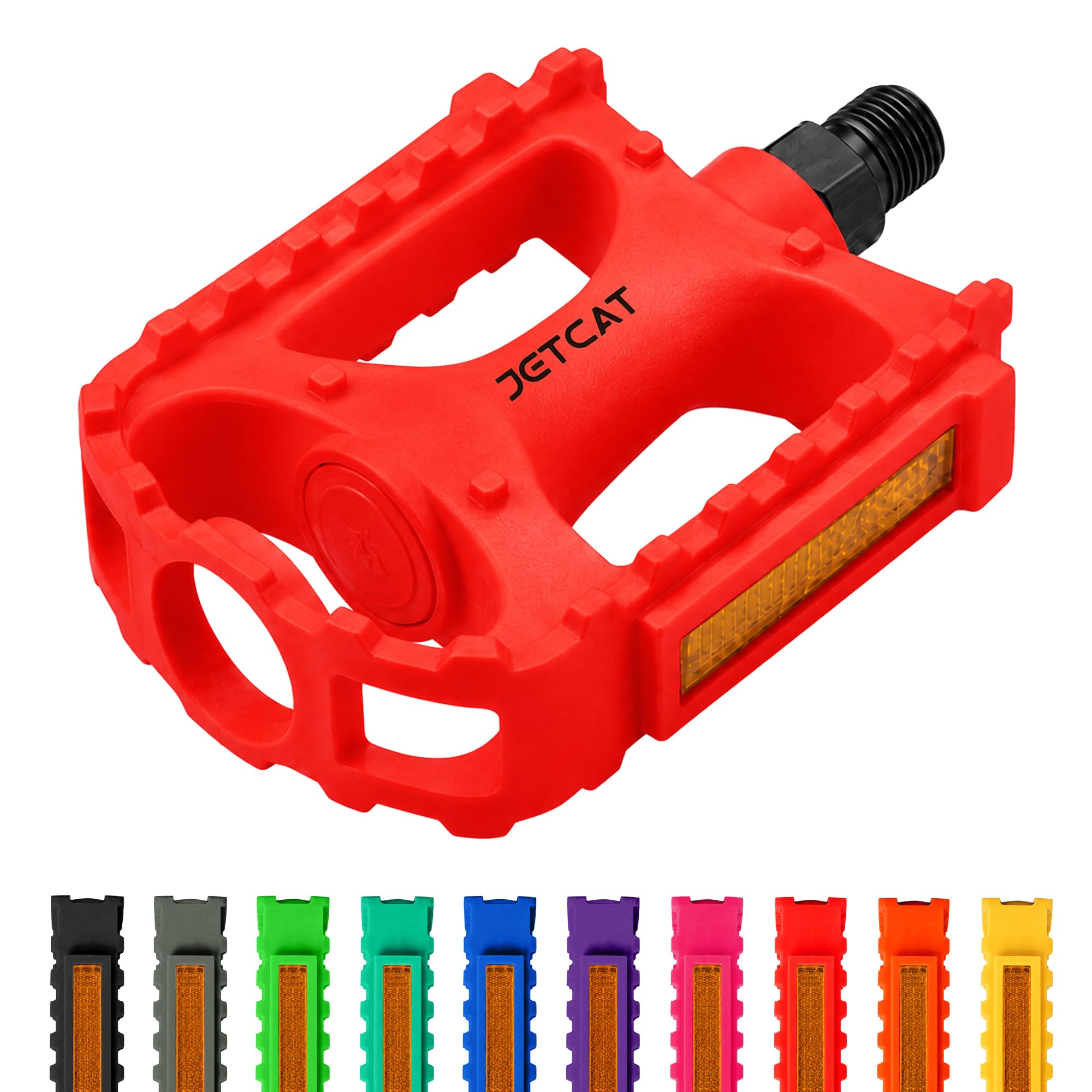 JETCAT Bicycle Pedals, Road Bike Pedals Replacement, Bike Parts, Bicycle Parts 9/16 Adult/Kids