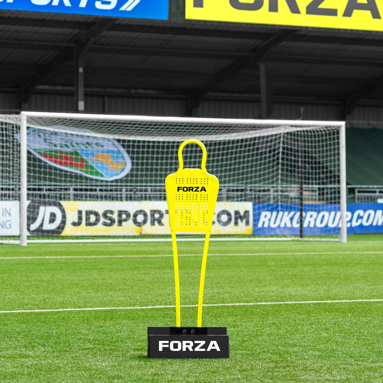 FORZA 2-in-1 Football Rebound Block & Mannequin Base (15kg) | Heavy-Duty Training Tool for Passing & Shooting Drills | Optional Mannequins in Three Sizes (Block + Mini Mannequin, Pack of 1)