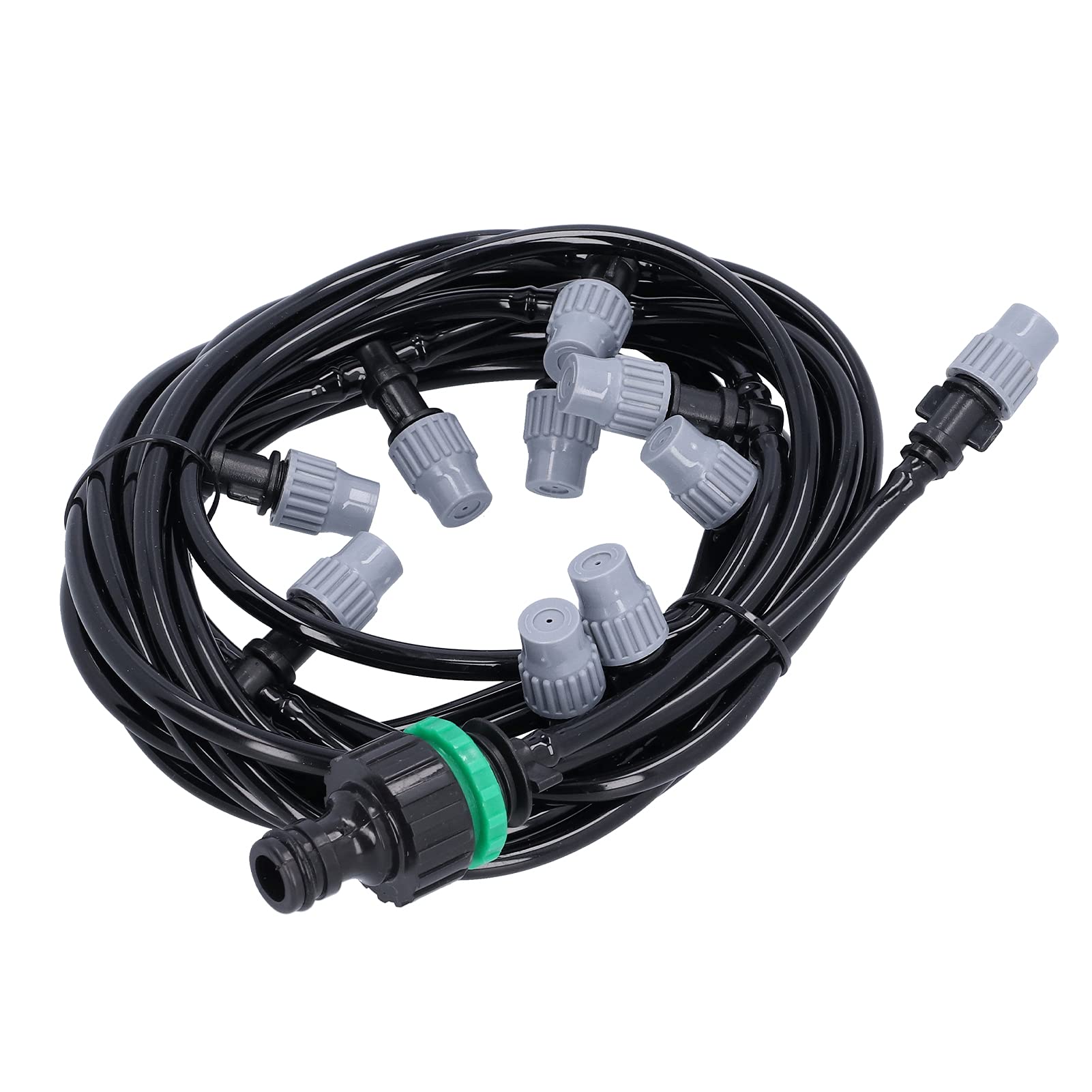 Tropfbewässerungssystem Set, 10 m Schnellanschluss System mit automatischer Gartenbewässerung und Sprühnebelanlage inklusive 10 Düsen für Gewächshaus, Blumenbeet, Rasen und Terrasse