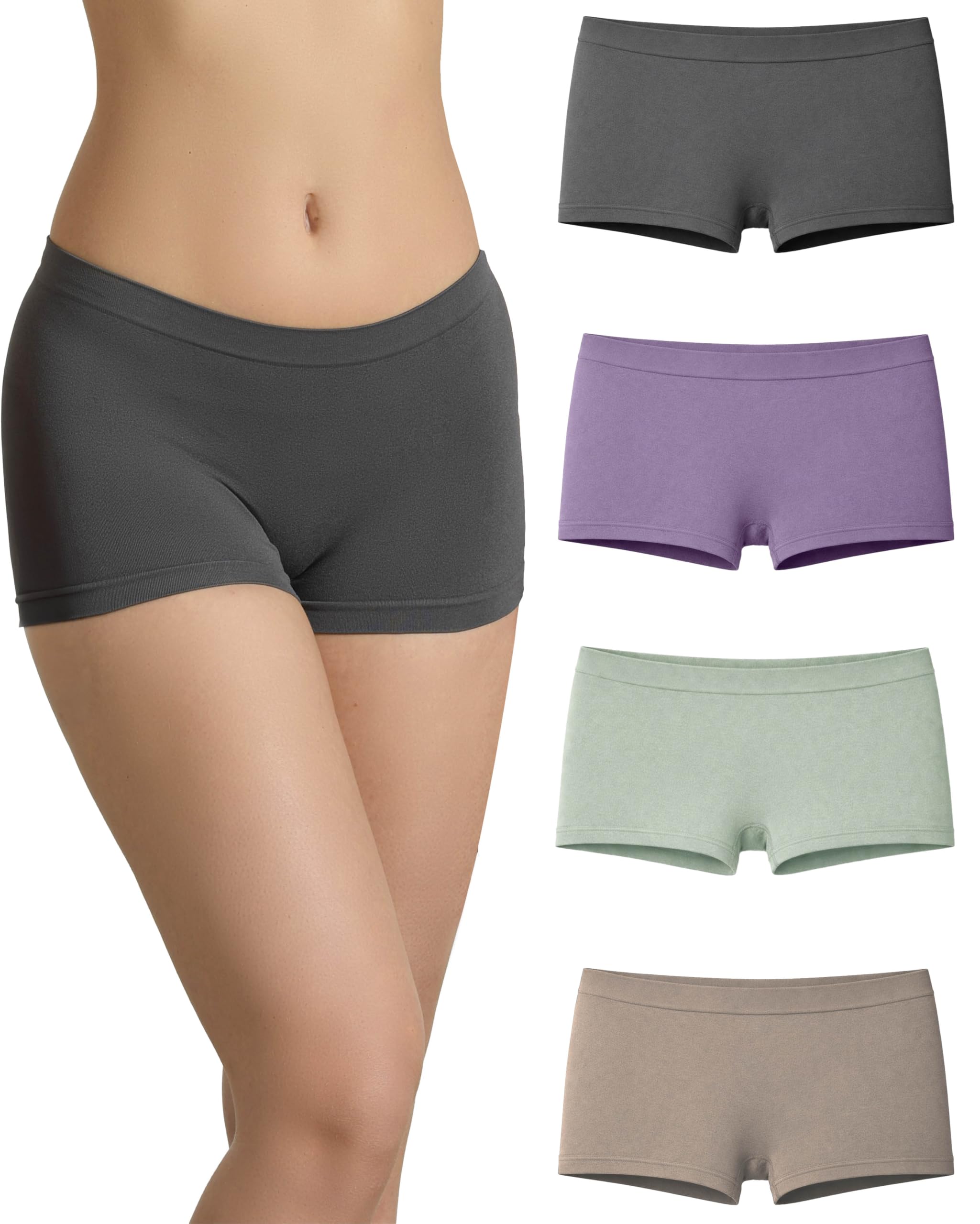Risalti Damesslips met hoge taille, viscose van bamboe, 3 stuks - boxershorts voor dames, elastisch, ademend ondergoed zonder naden en etiketten, zachter dan katoen - Made in Italy, zwart, zwart, S-M