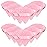 12 Pieces Pink Cosmetic Powder Puff,2.76 inch Portable Soft Sponge Setting Face Puffs,Triangle Velvet Powder Puff with Ribbon Band Handle for Loose Powder Body Powder Makeup Tool