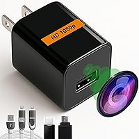 Vista 1 de ALPHA TECH Hidden Spy Camera 1080p – Plug-in Mini Cam, No Wi-Fi, MicroSD Recording, Motion Detect, Loop Storage, Wide-Angle Lens – Discreet Indoor