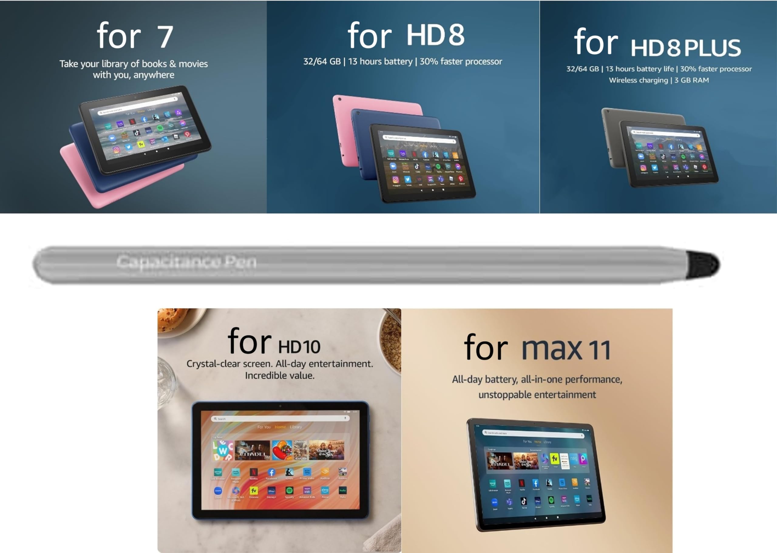 Fire HD 10 タブレット + Stylus Pen Amazon.com: Stylus Pen for Amazon Fire 10 Pencil, EVACH Digital