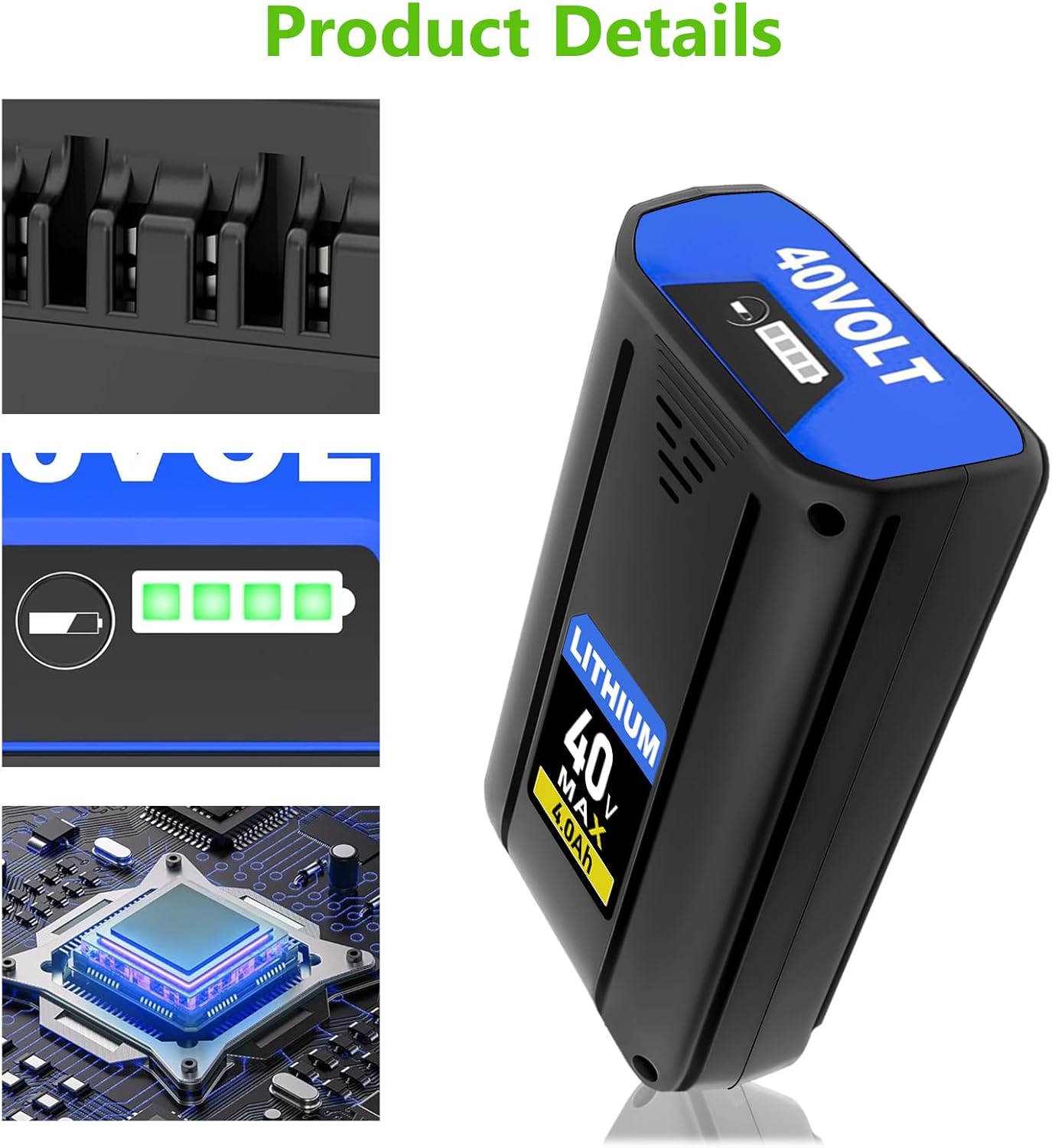 40V 4.0Ah Battery Replacement for Kobalt 40v Battery MAX 2540C-06,Compatible with All Kobalt 40 Volt Cordless Power Tools KB640-03 KB540C-06 KB245-06 KB240-06 Kb540-06