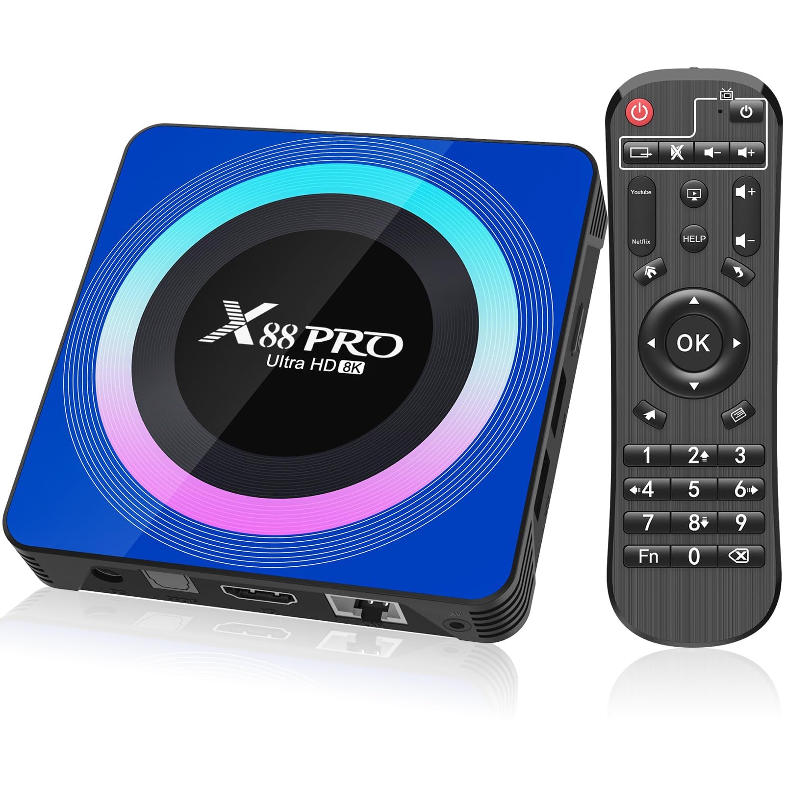 トランススピードAndroid 13.0搭載 8K TV BOX Android TV Box 13.0, Android Box 4GB RAM 32GB ROM RK3528 Quad-Core