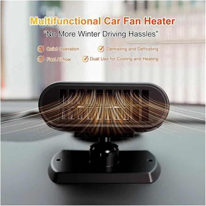 Calefactor Eléctrico Portátil 12V 200W Convector miniatura 5