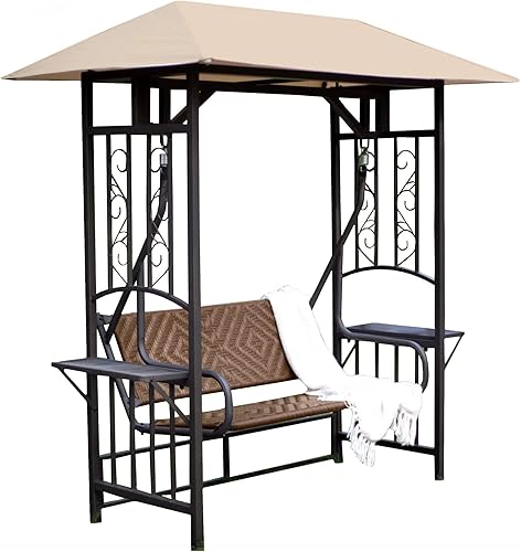 Garden Winds Cubierta superior de toldo de repuesto para columpio de glorieta The Coral Coast Bellora - Estándar 350