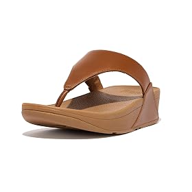 Fitflop Women's Lulu Leather Toe-Post Toepost, Light Tan, 7