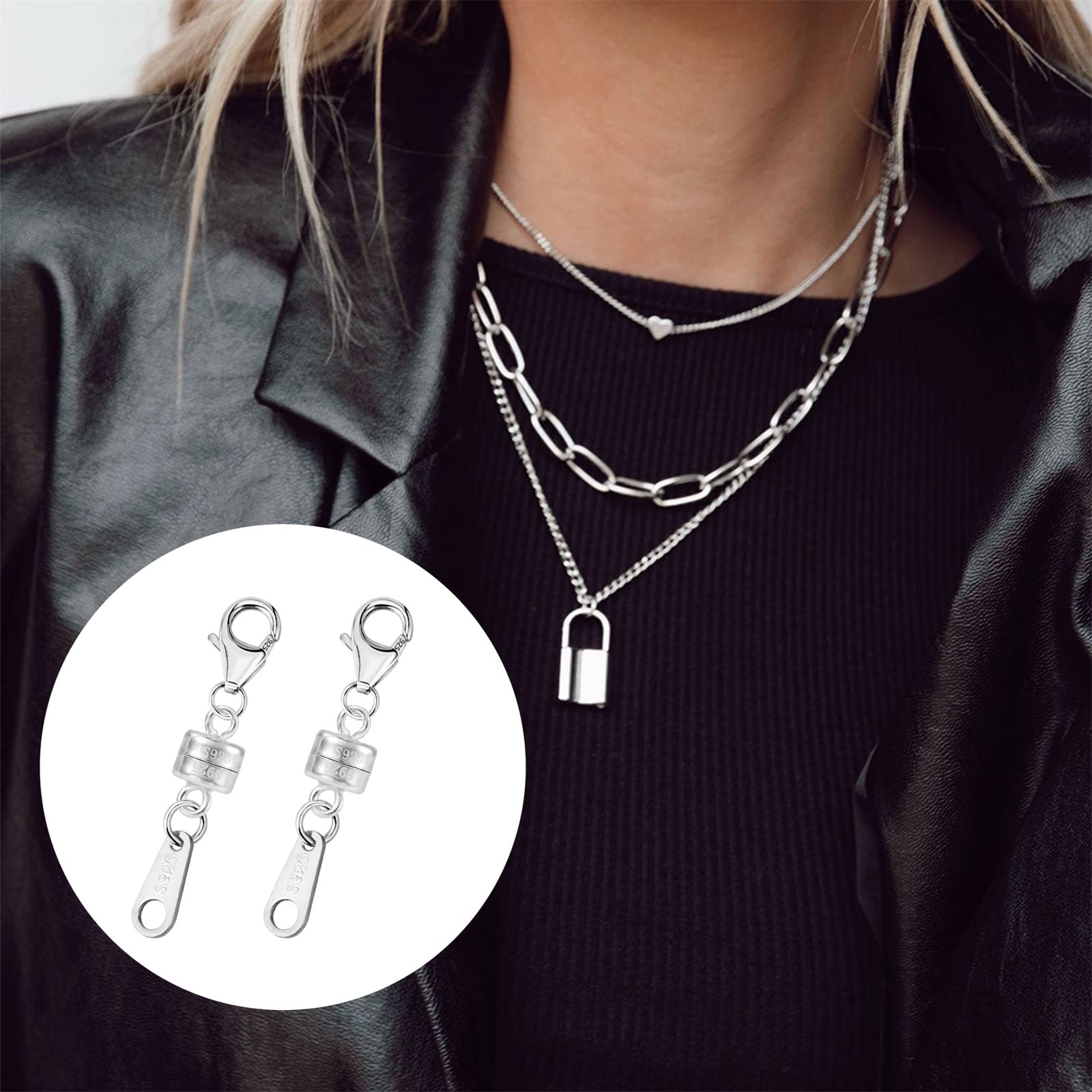 ALEXCRAFT Goud Harde Magnetische Sluiting Ketting 925 Sterling Zilveren Armband Sluiting Magnetische Sluiting voor Kettingen Ketting Armband DIY Sieraden Maken Accessoires