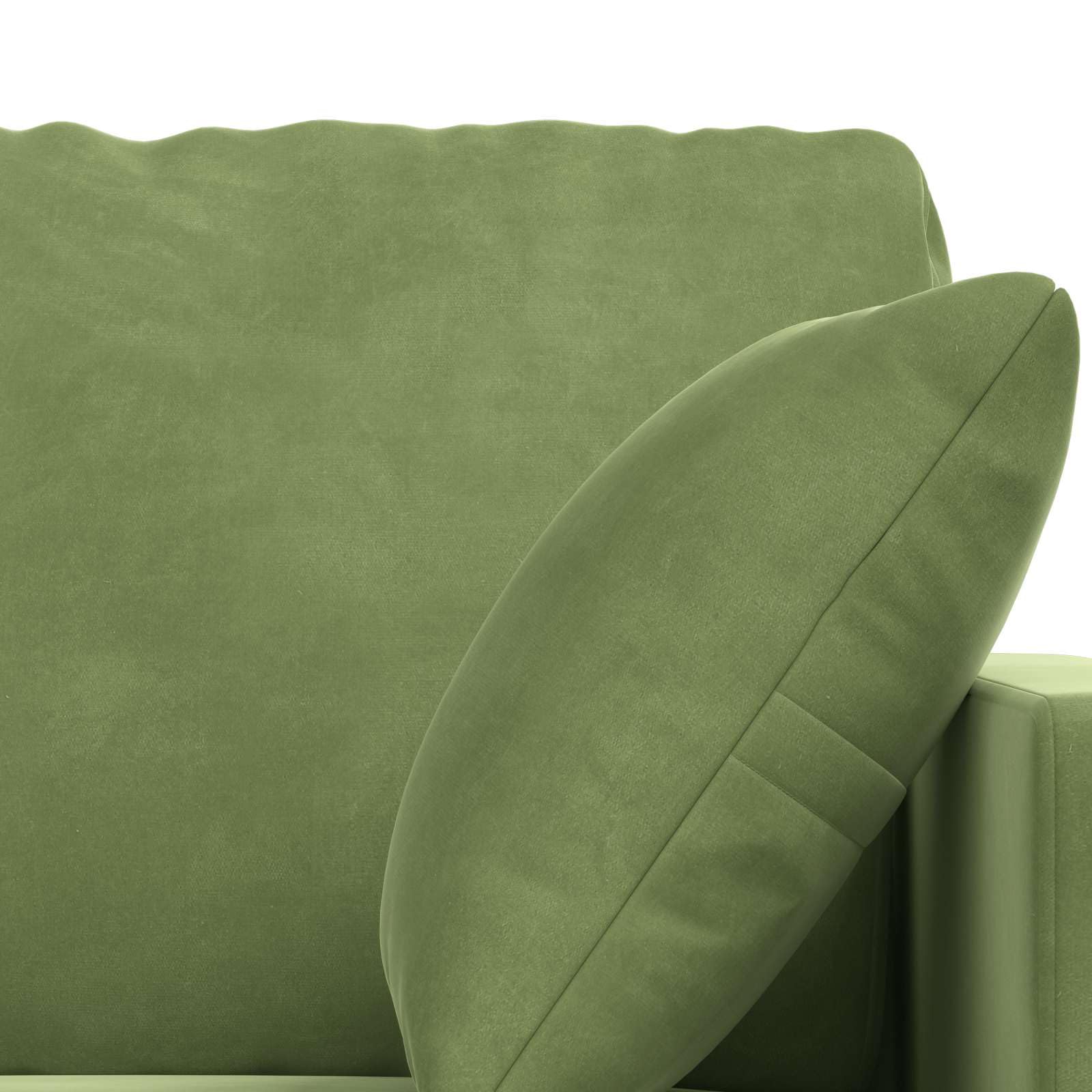 Sofa zestaw 2-częściowy jasnozielony aksamit 228 x 78 x 80 cm z czarną ramą do salonu i pokoju gościnnego, modułowa kanapa z nogami, wygodne dopasowanie i stylowe wzornictwo