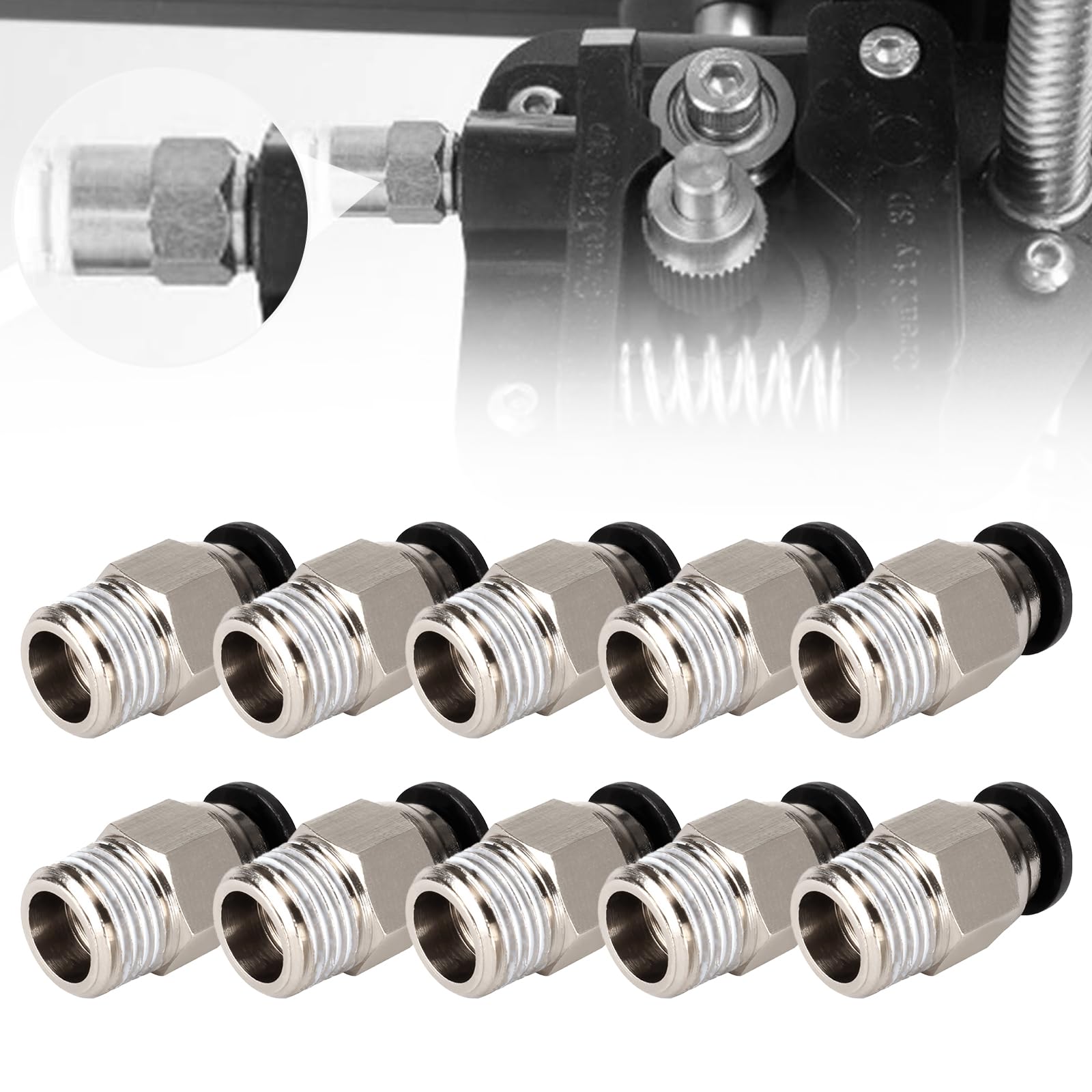 10 Stück Pneumatische Anschlüsse 6mm - Schnellverschluss Für Luftschläuche