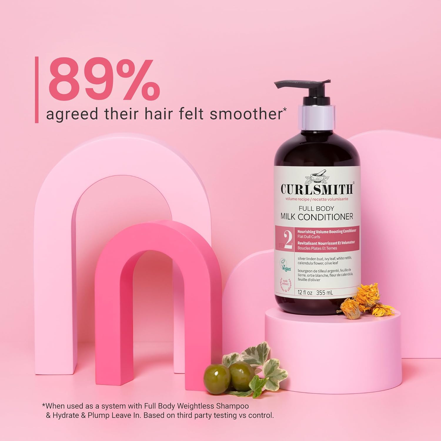 CURLSMITH Full Body Conditioner - Lightweight Volume Conditioner, Moisturizing & Detangling, For All Curl Types, Vegan & Cruelty Free (12 oz) - Image 7