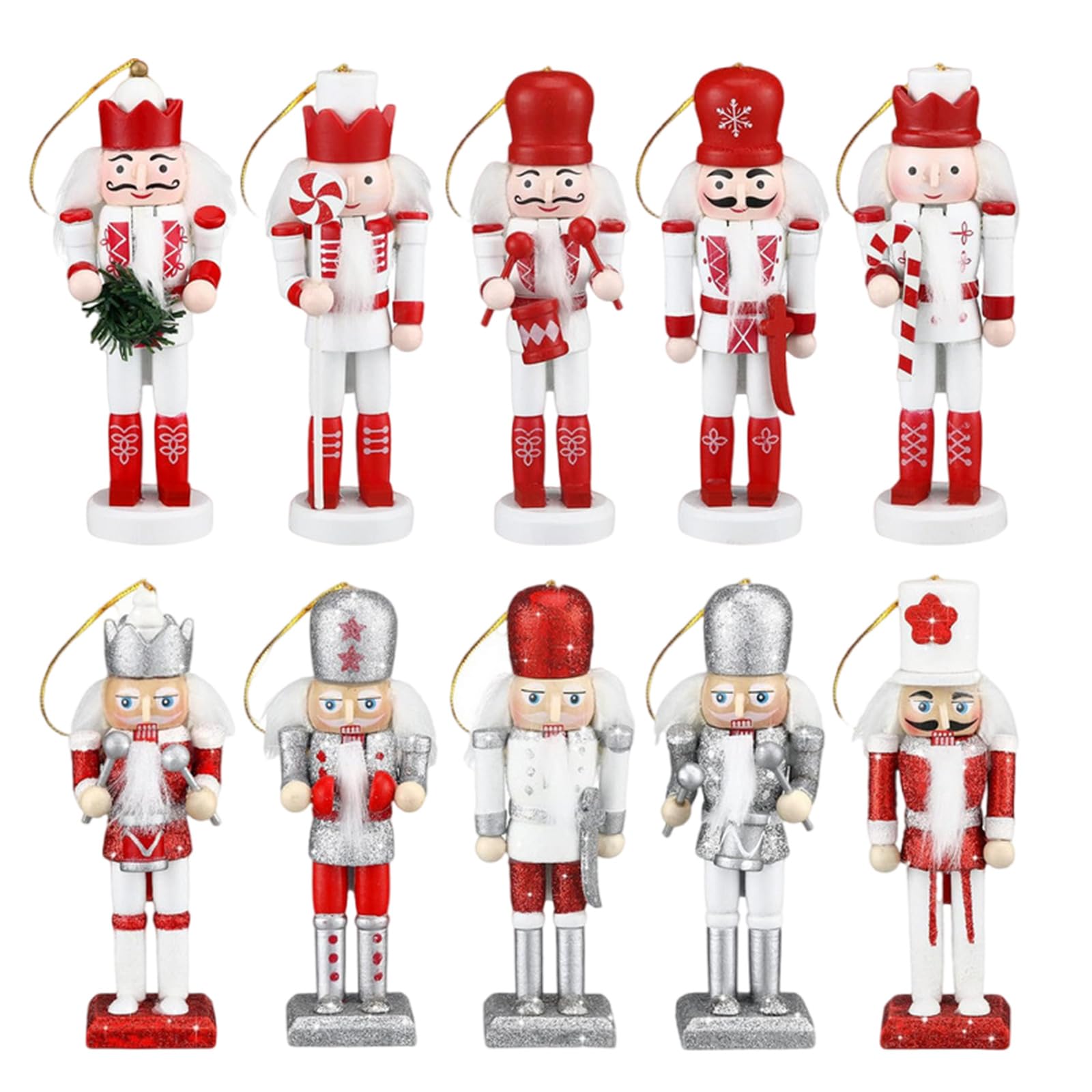 Kalttoy Festival Nutcrackers Holiday Figures Decorative Wood Nutcrackers Figurine Charm Christmas Theme 13cm Soldier Statues Gift