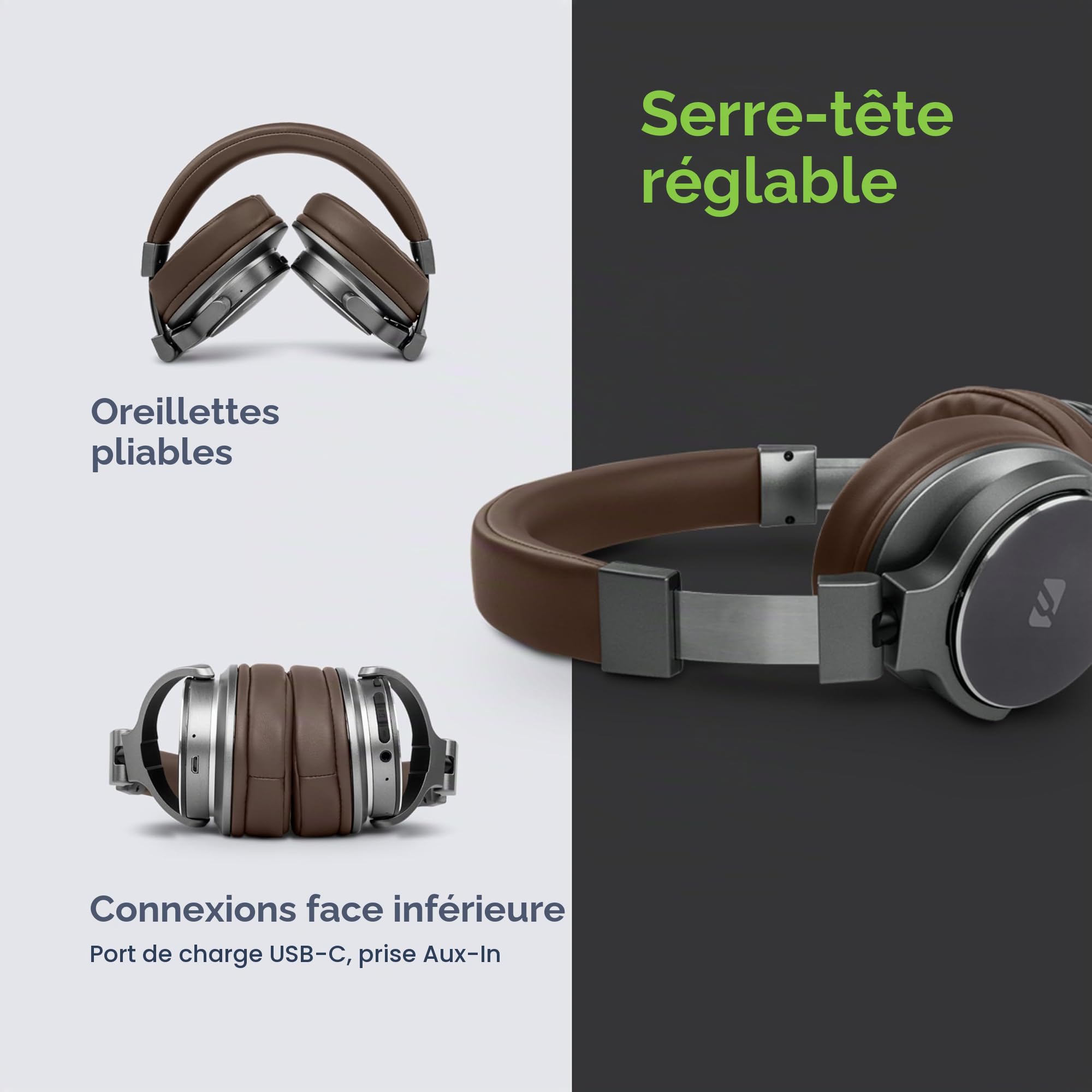 Casque Bluetooth Sans Fil Circum-aural Marron - M 278 BT