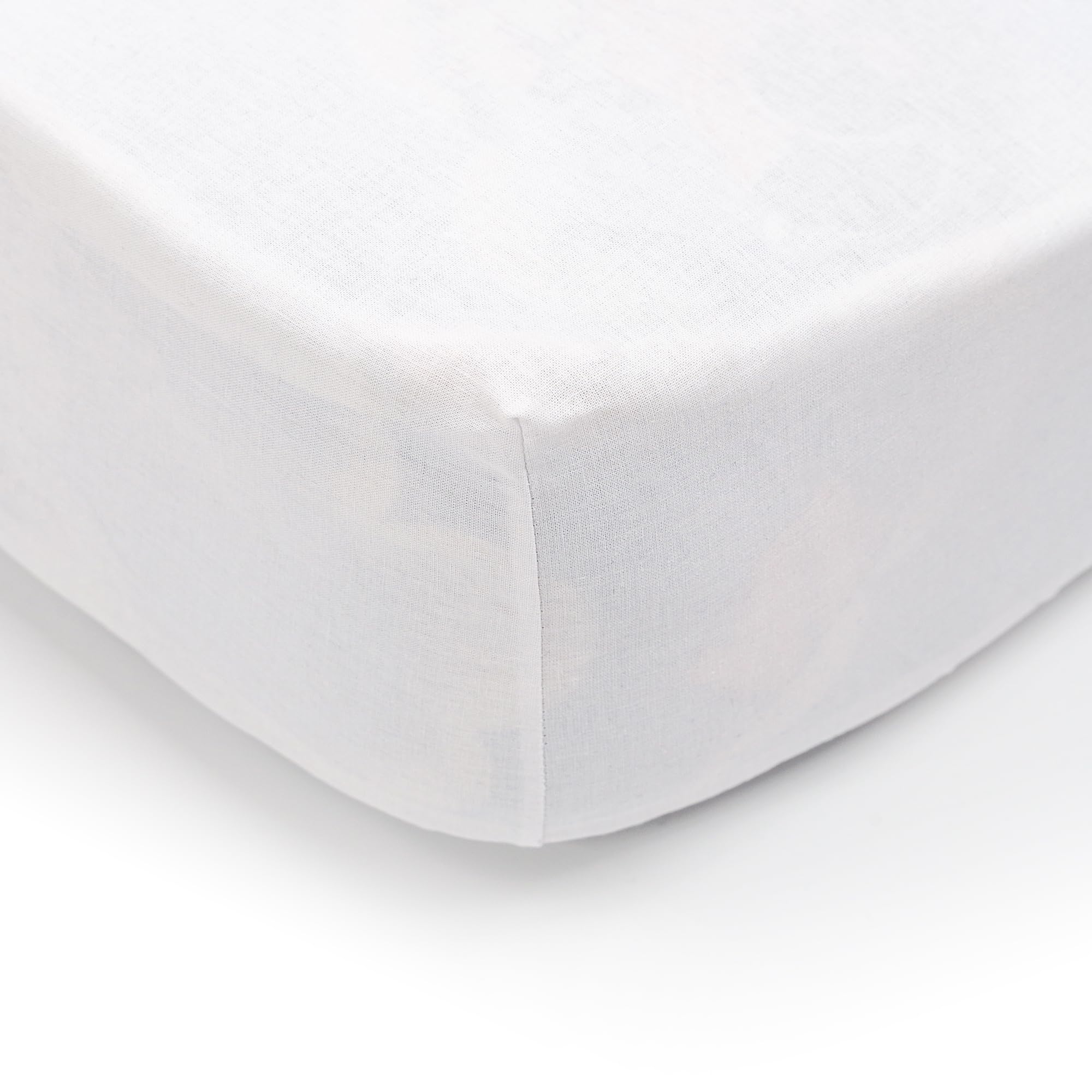 Ti TIN Confezione da 2 Lenzuola con Angoli per Culla 100% Cotone | Set di 2 Lenzuola Regolabili con Elastici, 60x120 cm, 1 Lenzuolo Bianco + 1 Lenzuolo Rosa | 100% cotone, gommato, traspirante e morbido, facile da pulire, adatto all'asciugatrice