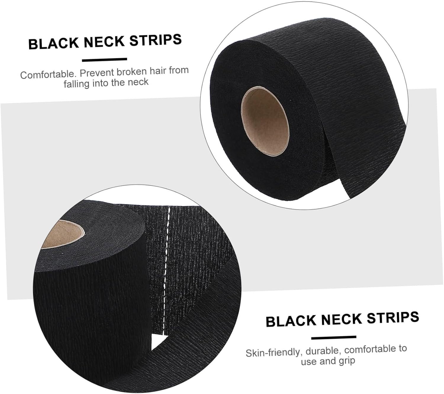 4Rolls Disposable Barber Neck Paper Strips of Neck Bands for Salon Haircuts Comfortable and Convenient Neck Protection for Hair Coloring and Treatments
