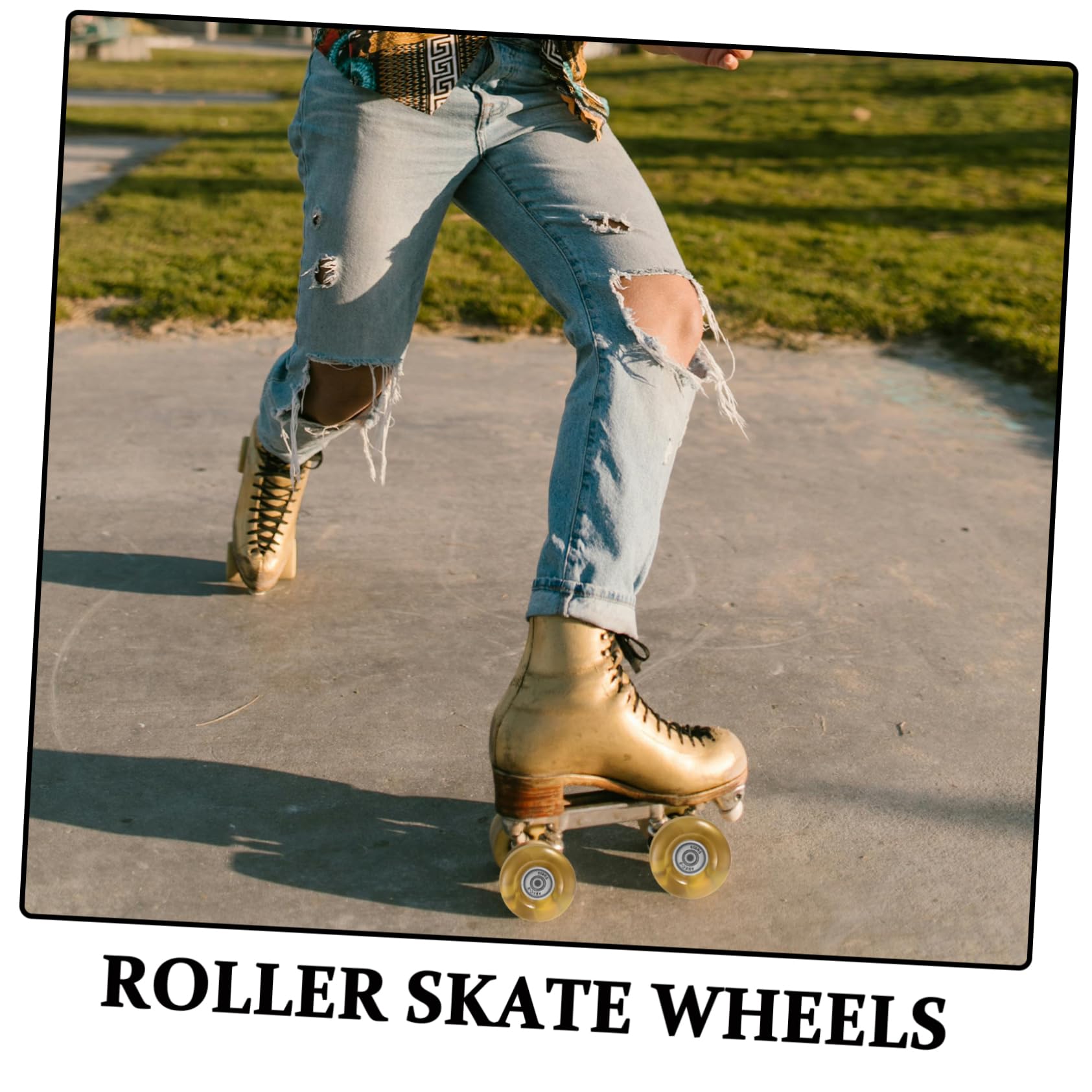 SUPVOX 4piezas Ruedas De Repuesto Unidades Para Patines Alta Elasticidad Exterior Interior