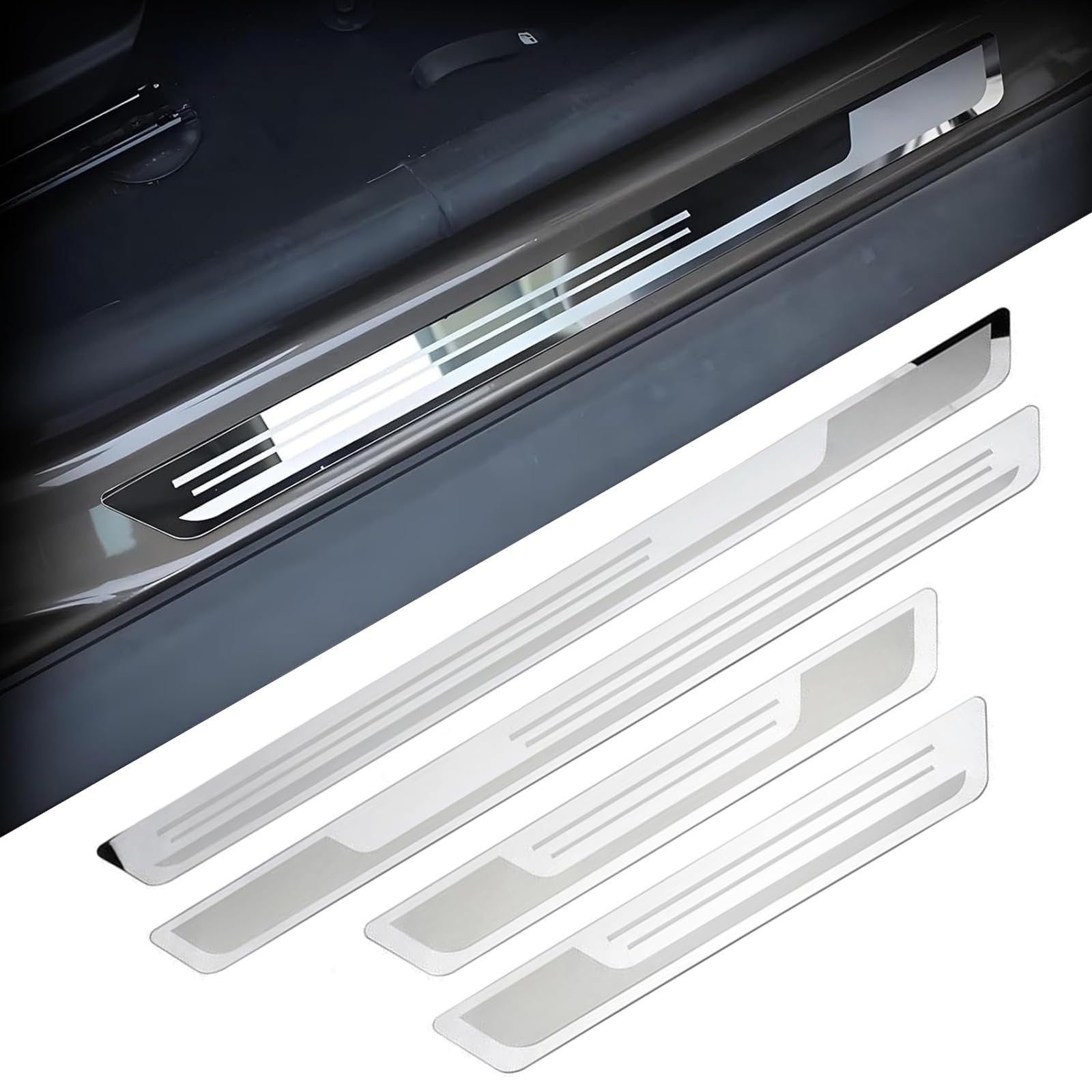 Protection seuil de porte de voiture pour BMW X7 G07 en acier inoxydable anti-rayures 4 pièces