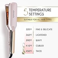 Vista 6 de ELLA BELLA® Titanium Flat Iron Hair Straightener (with Infrared) • Professional Straightening Iron • Digital Display to Accurately Control