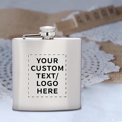 Miniatura 6 de Juego de 100 frascos personalizados de acero inoxidable de Murano de 6 onzas, paquete personalizado a granel, tapa de rosca, ideal para regalos de