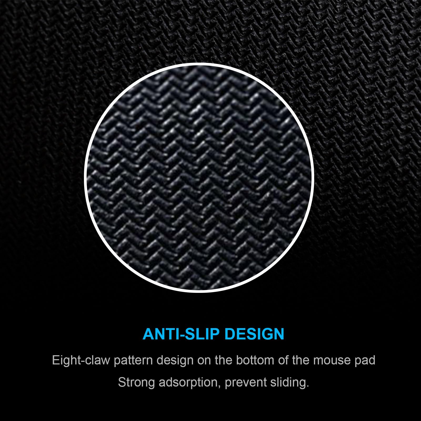 MAC - Alfombrilla de mouse grande para juegos, alfombrilla de mouse gigante con borde cosido, base de goma antideslizante para oficina, computadora, teclado, laptop, hogar