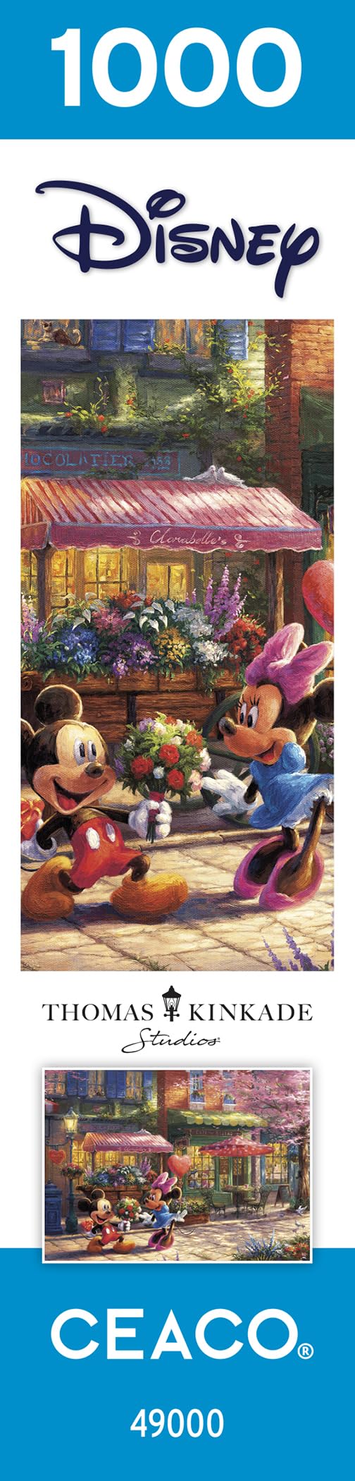 Ceaco - Thomas Kinkade - Disney - Mickey & Minnie Sweetheart Café - Puzzle mit 1000 Teilen
