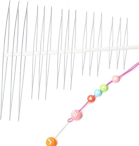 Miniatura 3 de 15 agujas de cuentas, 5 tamaños de agujas de cuentas de ojo grande, agujas de cuentas de semillas para suministros de fabricación de joyas