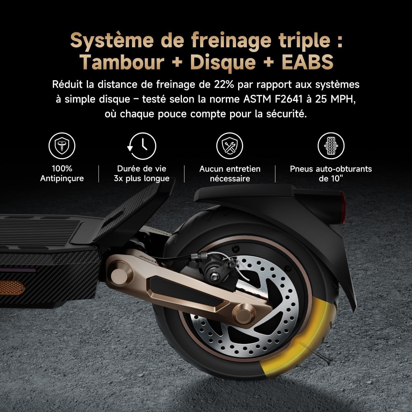 NAVEE ST3 et ST5 Trottinette Electrique Adulte 60-90km Autonomie 25km/h, Moteur 1000-1650W, Suspension Avant et Arrière, Pneus 10″ sans Chambre, Antivol Connectivité Bluetooth, TCS, avec APP