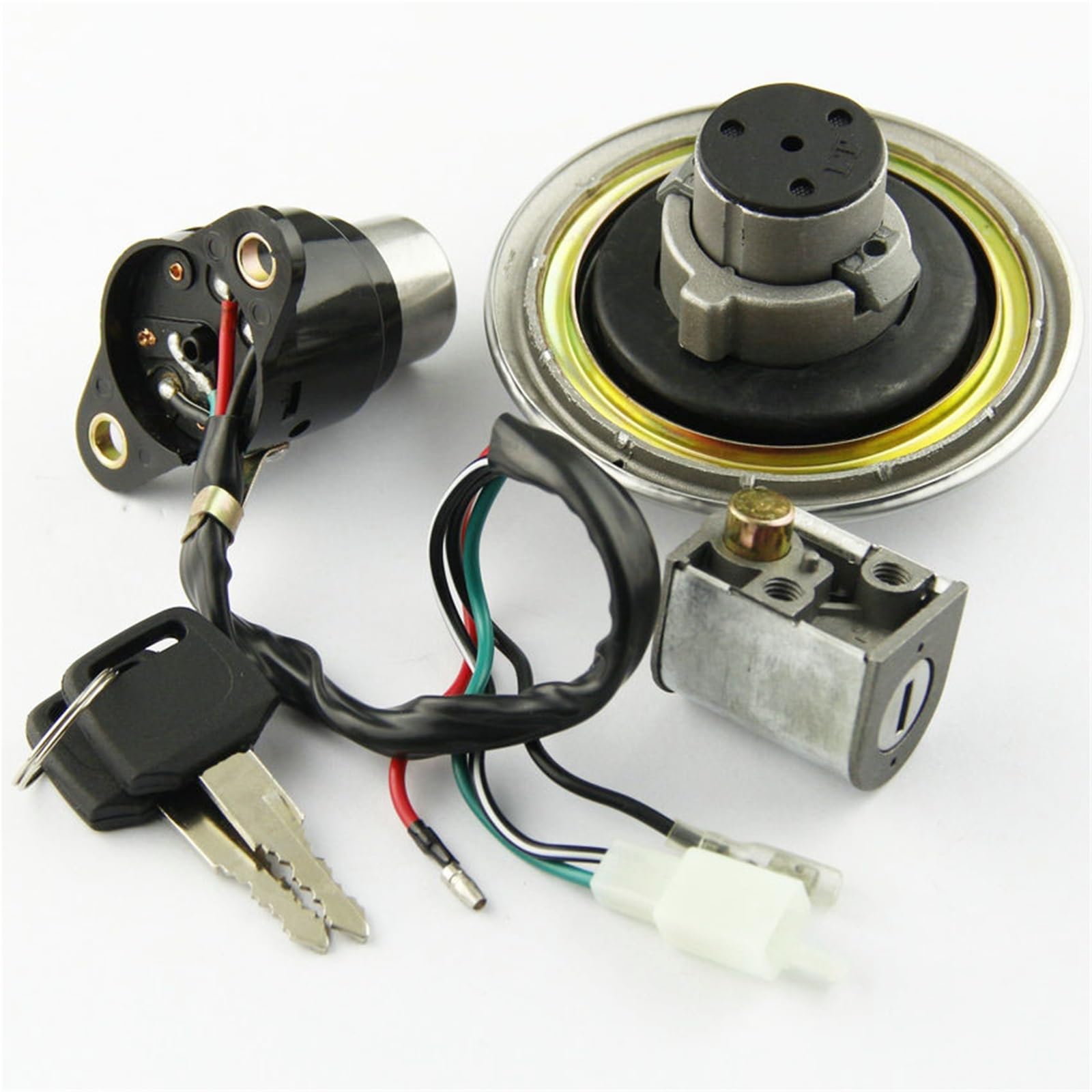 Moto Avviamento Chiave Compatibile con CM125 1987-1999 Set di Chiavi di Blocco Dell'interruttore di Accensione E Avviamento Set Interruttori Accensione Motociclette Cilindro Blocco Interruttore