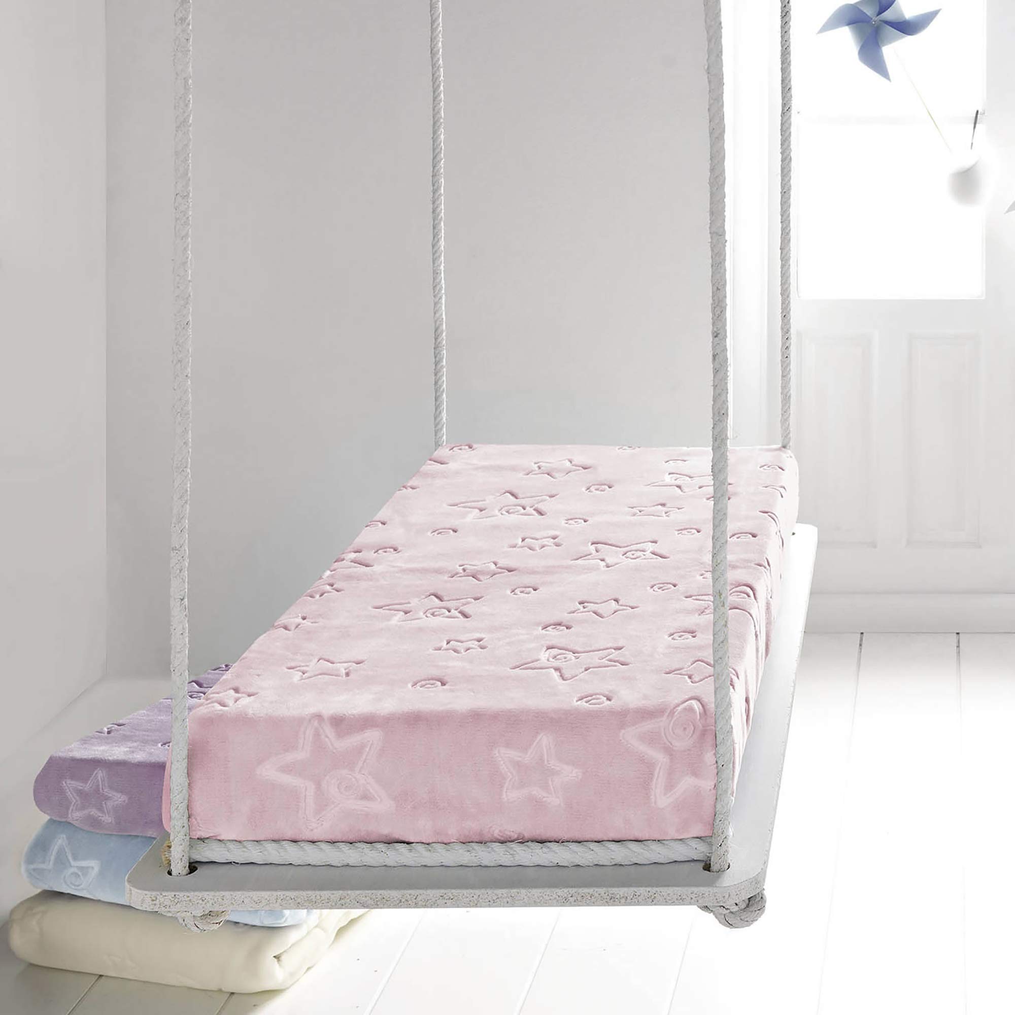PIELSA Baby - 6627-63 | Coperta Baby | Coperta neonato | Coperta invernale | Coperta per neonati | Coperta per neonati | Coperta per lettino | Colore rosa | Dimensioni 110 x 140 cm