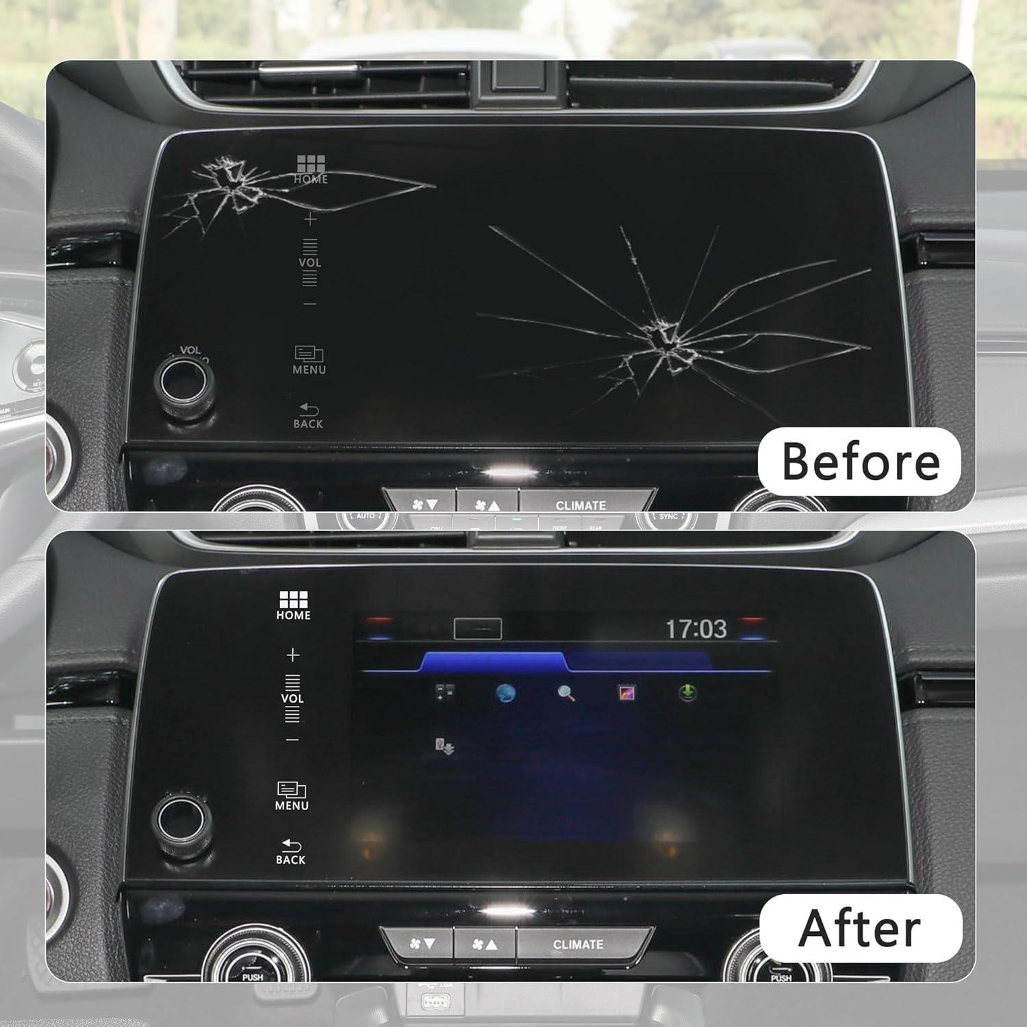 Navigation Touch Screen Digitizer 7" Touch-Screen Glass Digitizer 39101-T2F-C61 for 2016 2017 Honda Accord Radio Stereo LCD Display Monitor,39101-T3L-A71 REX01, 39101-T3L-A71 REX01, 39101-T3L-A71