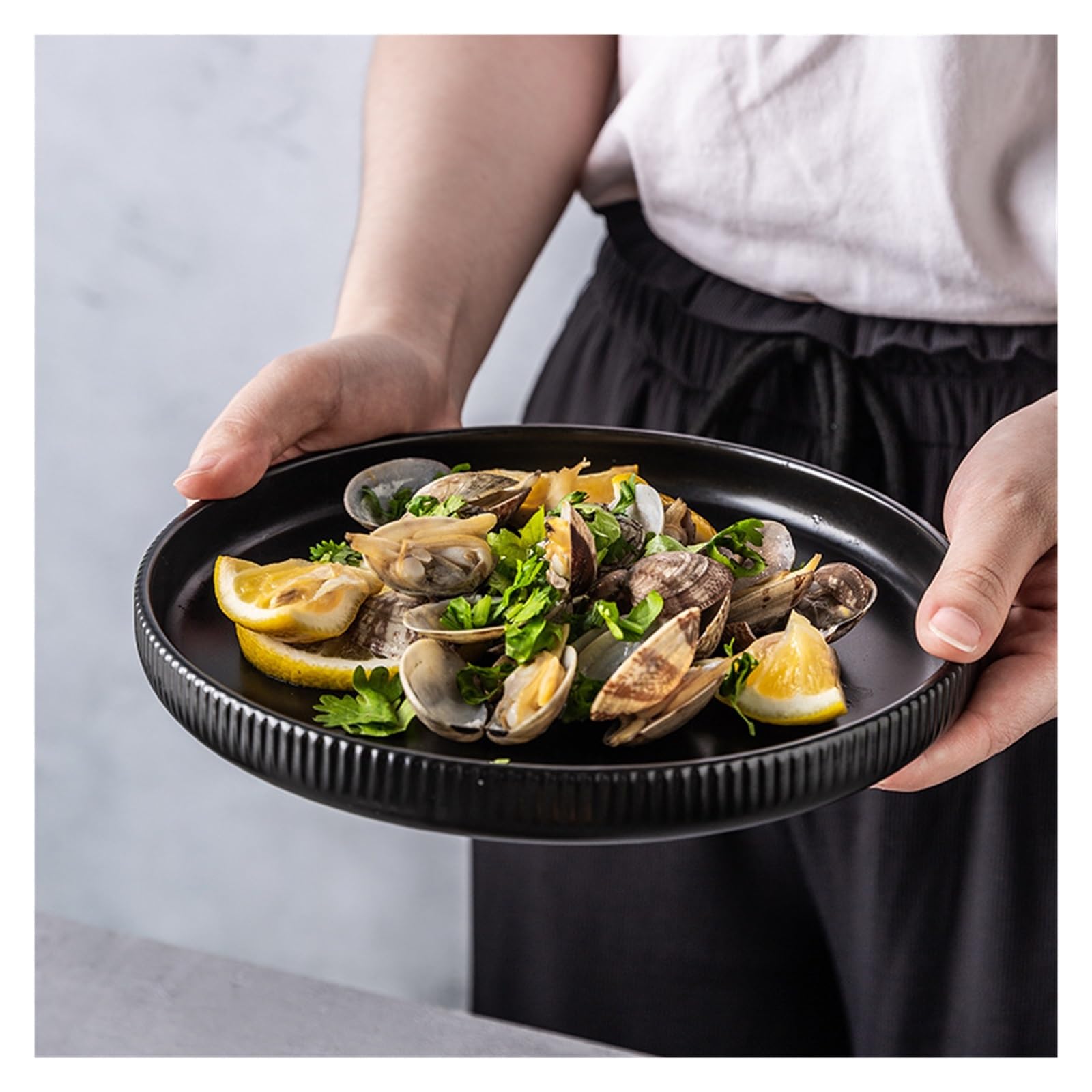 Geschirrset Keramik Matt Glasiert Salat Gerichte Suppe Schüssel Abendessen Platten Servieren Tablett for Home Restaurant(W 4.5inch Rice Bowl)